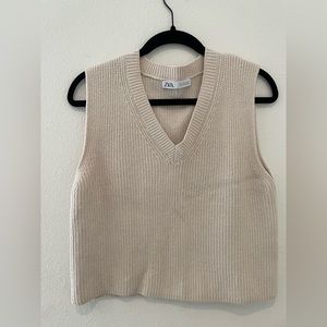 Tan sweater vest